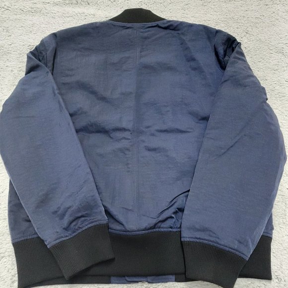 Simons Matte Satiny Men's Bomber Jacket Navy Blue - HAML11 - Picture 3 of 6